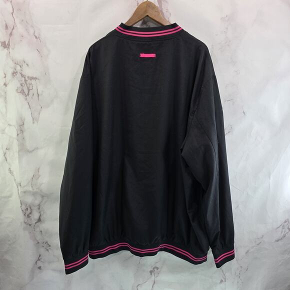 T Mobile Jacket Size 4X Black Pink Bomber Full Zip Varsity Employee Merch - Picture 5 of 10